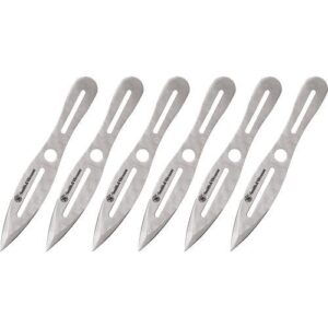 Smith & Wesson 6 8" Throwing Knives 4 1/4" Blade Silver