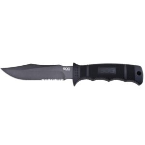 SOG Seal Pup Fixed Blade Knife 4-3/4" Clip Point Blade Black with Nylon Sheath