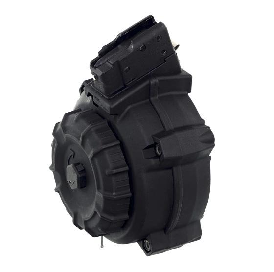 ProMag Black Polymer AK Magazine Drum for AK-47 7.62x39mm 50/rd