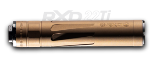 DEAD AIR RXD 22TI SUPPRESSOR .22 CAL 1/2"-28 XRF MUZZLE BRAKE BURNT BRONZE