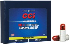 CCI 9MM BIG 4 SHOTSHELL 10 RD/BX 20 BX/CS