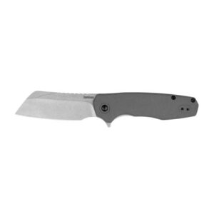 Kershaw Wharf Folding Knife 2-4/5" Cleaver Blade Grey