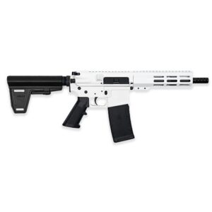 GLFA 223 Wylde Braced Pistol .223 Wylde 30rd Magazine 7.5" Nitride Barrel White Finish
